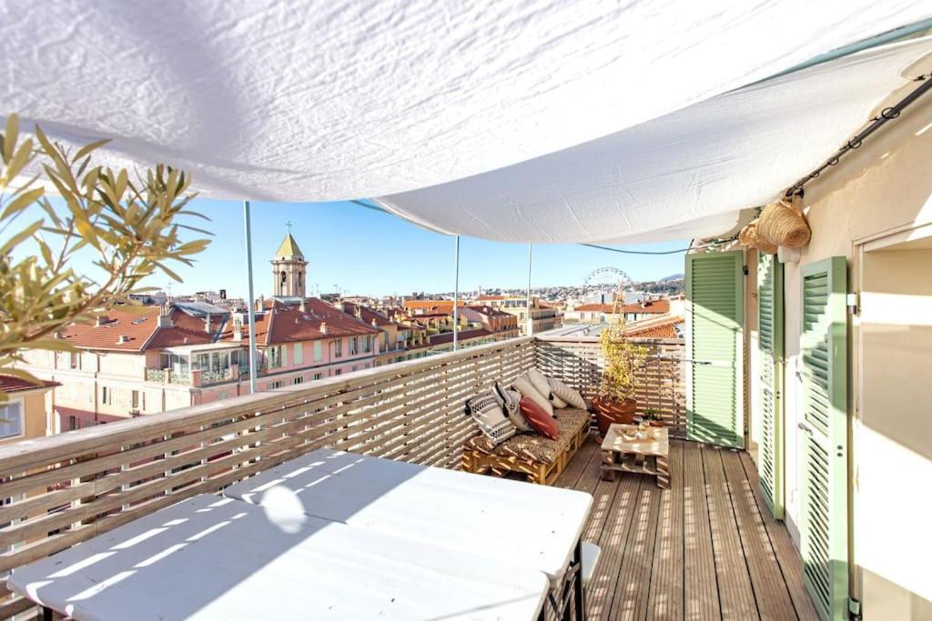 #9 Opera'S Duplex Panoramic Sea View Terrace & Ac 1Min To Beach Niza Exterior foto