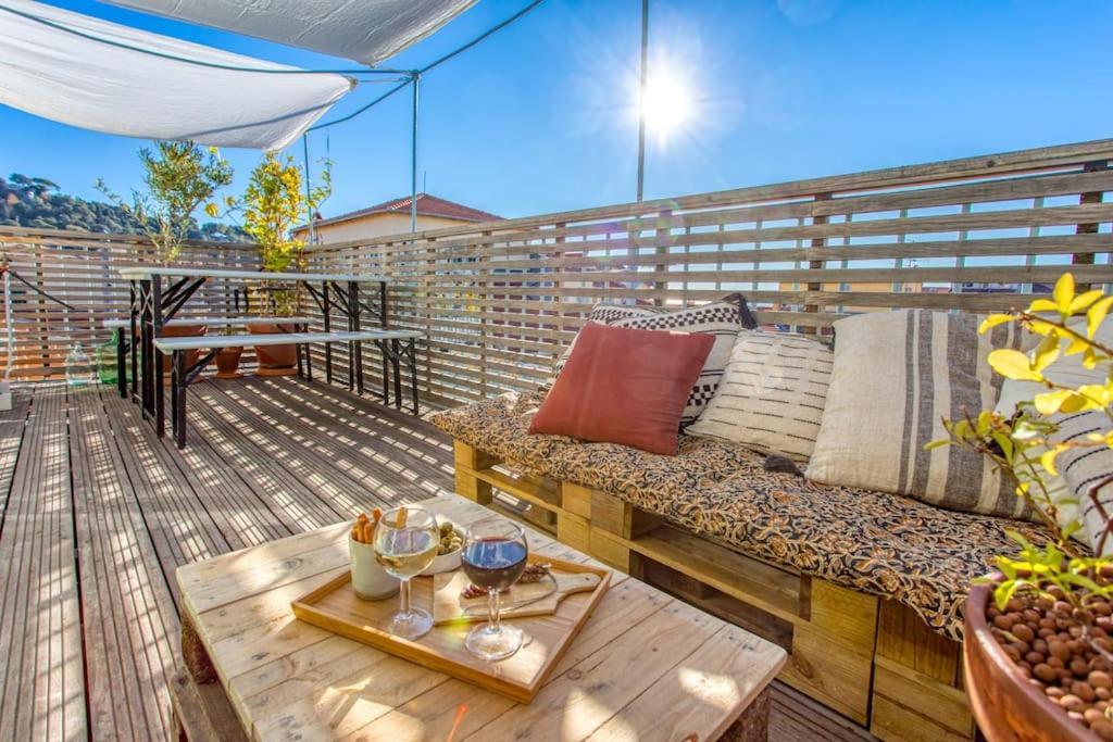 #9 Opera'S Duplex Panoramic Sea View Terrace & Ac 1Min To Beach Niza Exterior foto